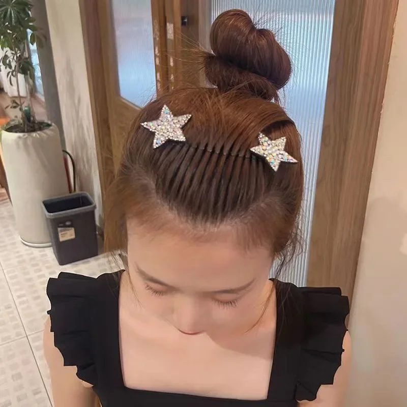 Stella invisibile Forcine per capelli rotti Rotolo Curva Ago Frangia Inserto fisso Pettine Accessori per lo styling Strumenti per tiara per adulti Professionali