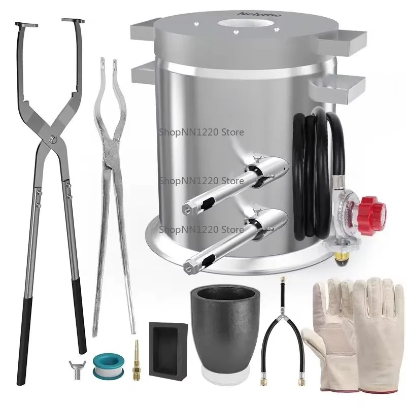 12 24 كجم بأسعار تنافسية الألومنيوم الذهب والفضة والنحاس المحرك الحديد الأساسية المشبك عدة للأفران الصناعية الخردة إعادة تدوير المعادن #1