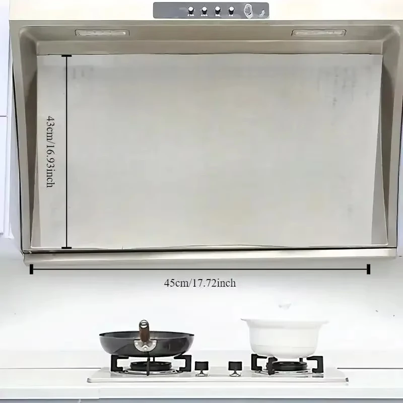 Heavy-Duty Range Hood Filters - Oil-Absorbing Mesh Covers for Kitchen Ventilation, Easy Install
