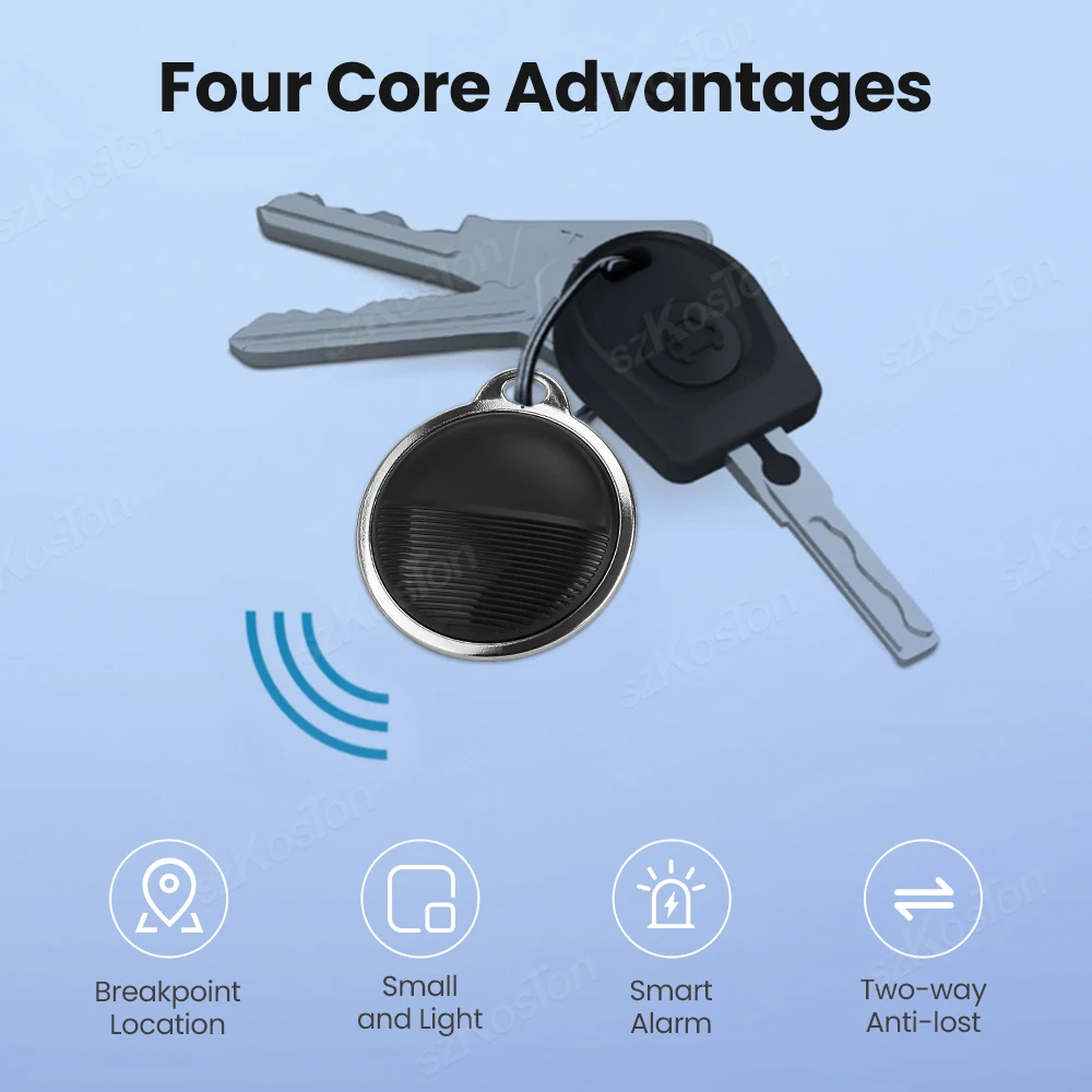 GPS Tracker For IOS Smart Bluetooth-compatible Mini GPS Locator Wallet Key Pets Finder Anti Lost Device Work with Find My APP