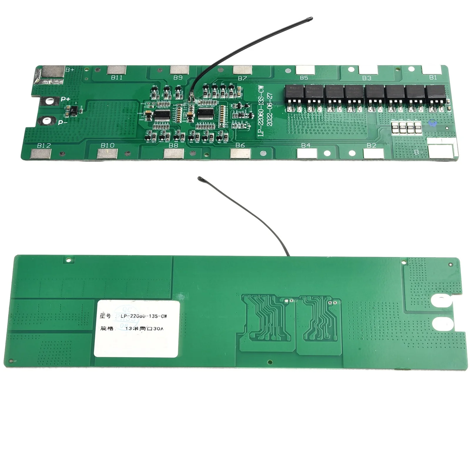 13S 6P 48V Spare E-bike Battery-Box-Holder PCB Board With Balance For E-scooter Lithium Battery Cell 30A Protection Plate