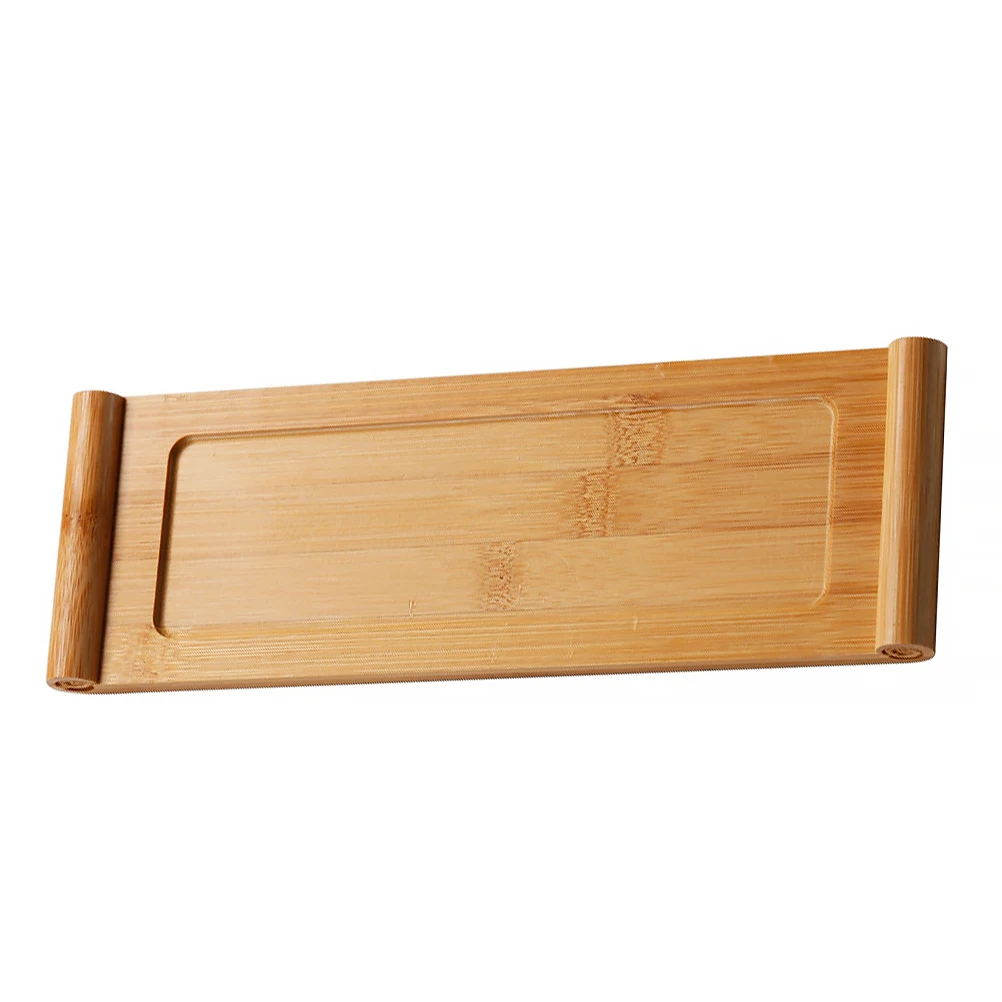 

Bamboo Tea Tray Serving Plate for Teacups Teapots Decor Bowls Desserts Home Tearoom Reception Coffee Table Store Office Meeting