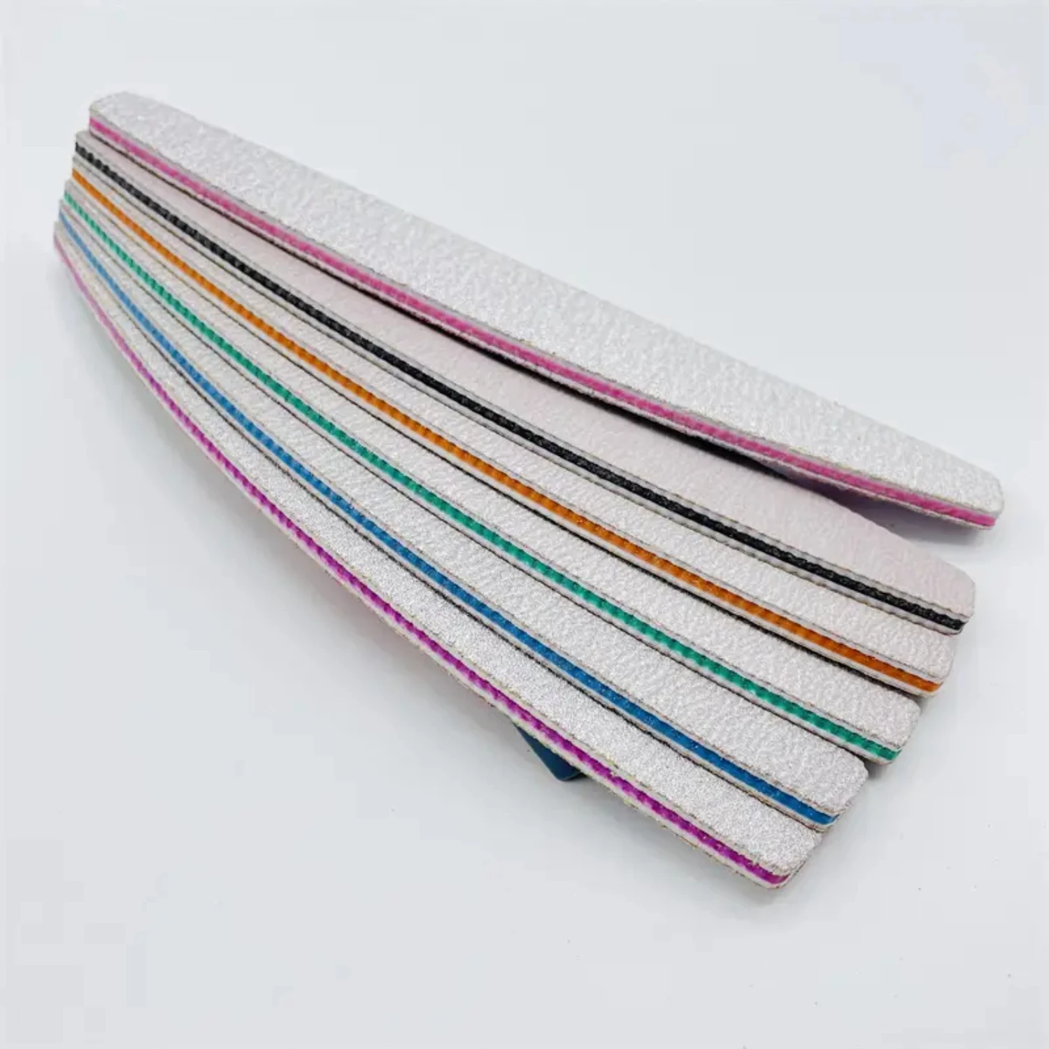 Professional 6-Piece Nail Files and Buffers Set with Various Grits and Flower Pattern Emery Board - Ideal for Home and Salon Man