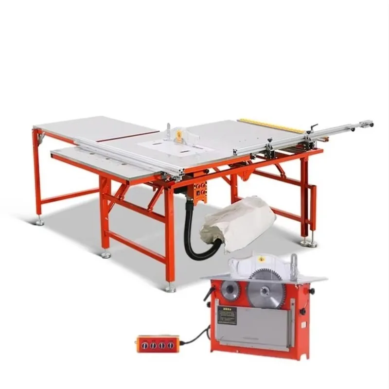 【specialized】Portable Folding Table Saw Machine Circular Horizontal Sliding Panel With Core Motor For Woodworking And Cutting
