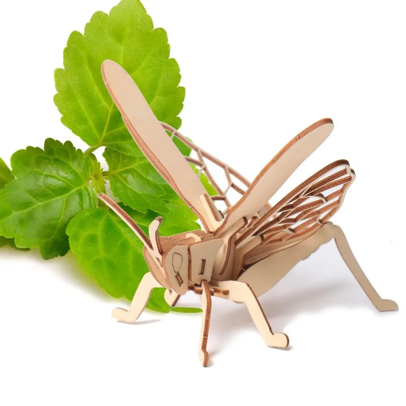 Wooden Multi-insect 3D Puzzle Toy for Children