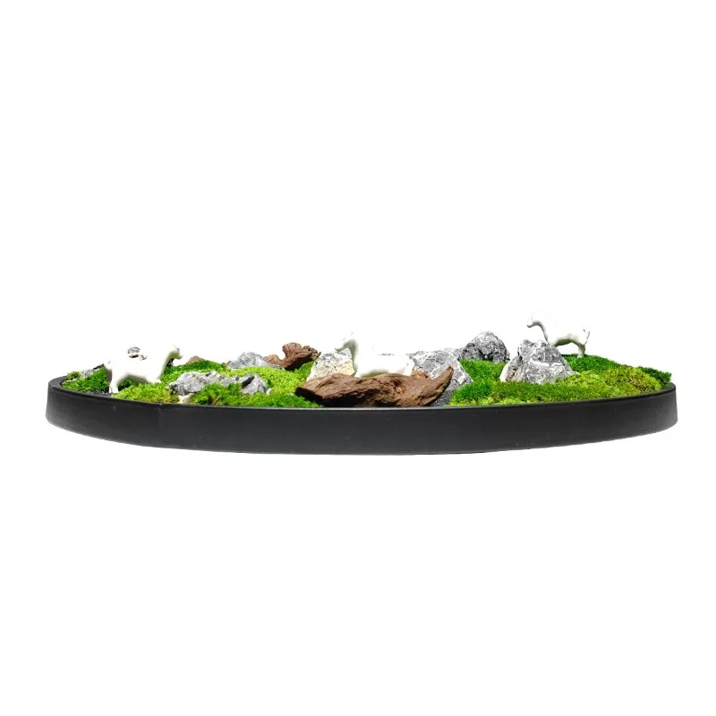 

Round table flower turntable simulated flower creative decoration landscape new Chinese high-end table
