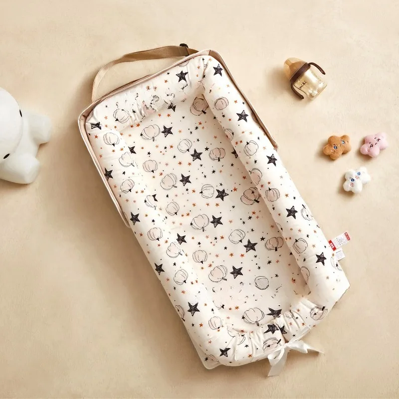 85*45 سنتيمتر سرير عش الطفل مع وسادة المحمولة سرير سفر الرضع طفل القطن مهد لحديثي الولادة سرير بيبي