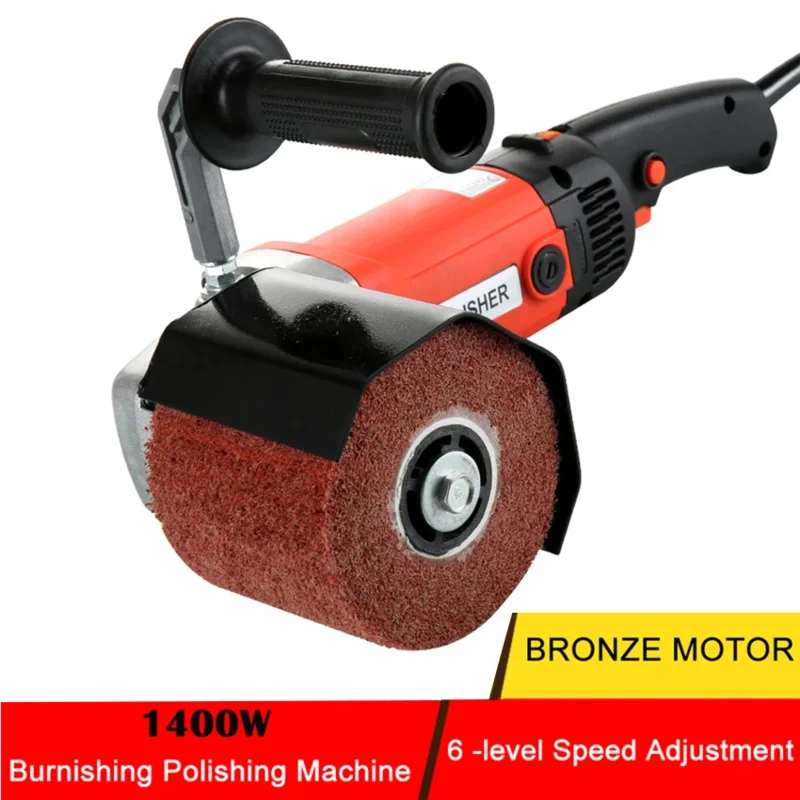 1400W Burnishing Polishing Machine Stainles Steel Metallic Silk Rush Machine Electric Grinding Sander Mirror Wood Tile Polishing