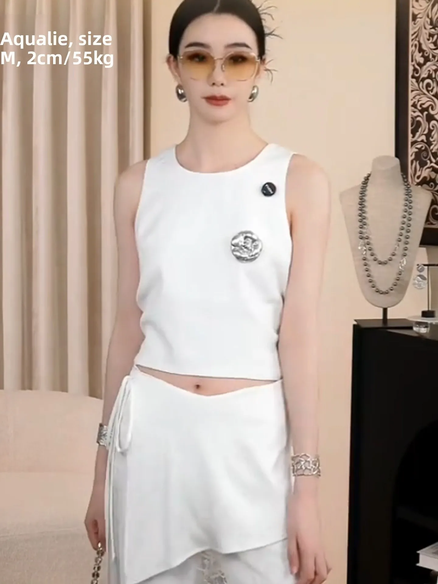 Design Sense Patchwork Svel Lace Pullover Summer Pure Color Women's Vest Korean Sle Straight Cut Silk Top