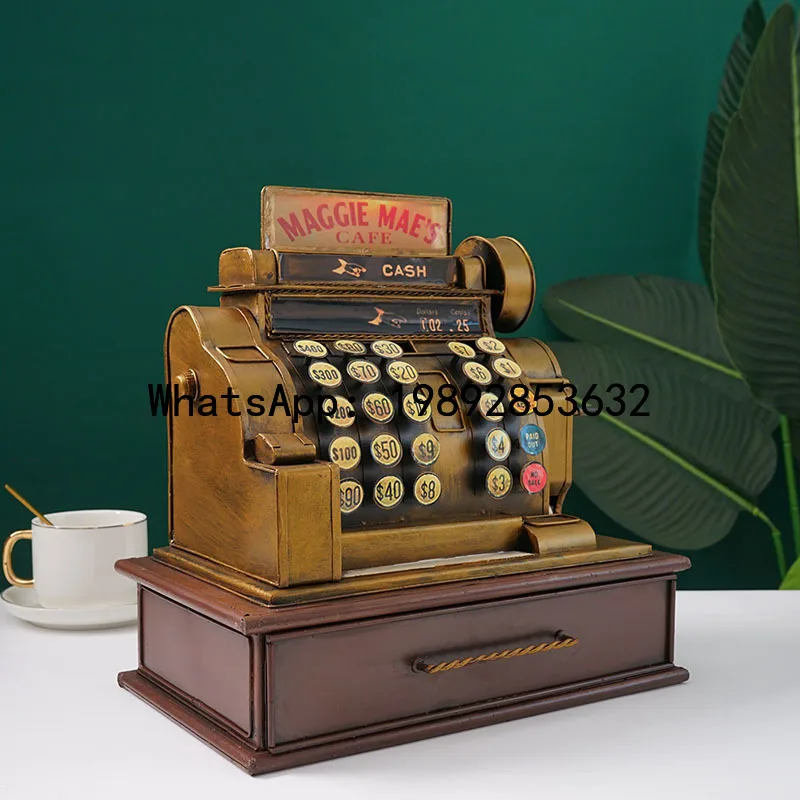 XL Nostalgic Republic of China Style Vintage American Retro Cash Register Model Bar Decoration