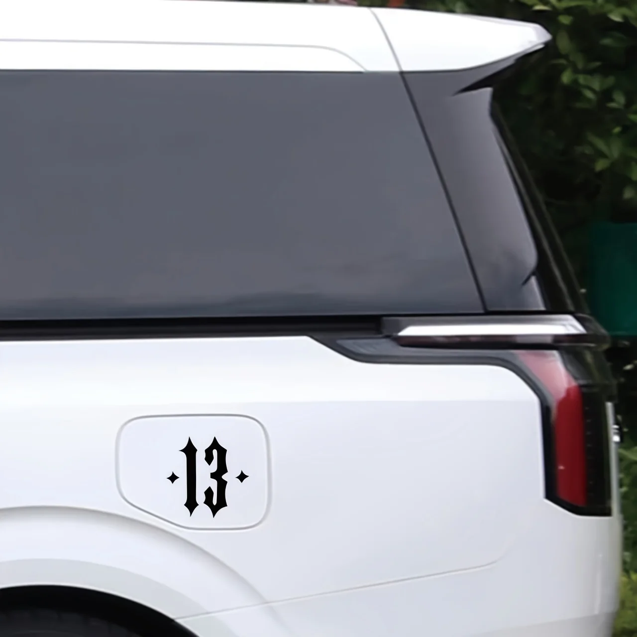 1pc Motorcycle Helmet Sticker Lucky Number 13 Car Sticker Suitable for Laptop Truck Off-Road Door Car Sticker