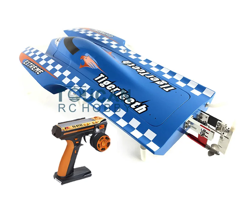 E22 Fiber Glass Blue Electric High Speed Racing RTR RC Boat W/ Motor Servo ESC Battery Toucan Toys for Adults Gift THZH0024-SMT8