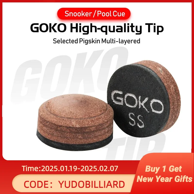 

GOKO CRICAL Billiards Cue Tip S/M/H Snooker Tip 10mm 10.5mm 11mm 11.5mm 12mm 13mm Pool and Carom cue Tip Billiard Accessories