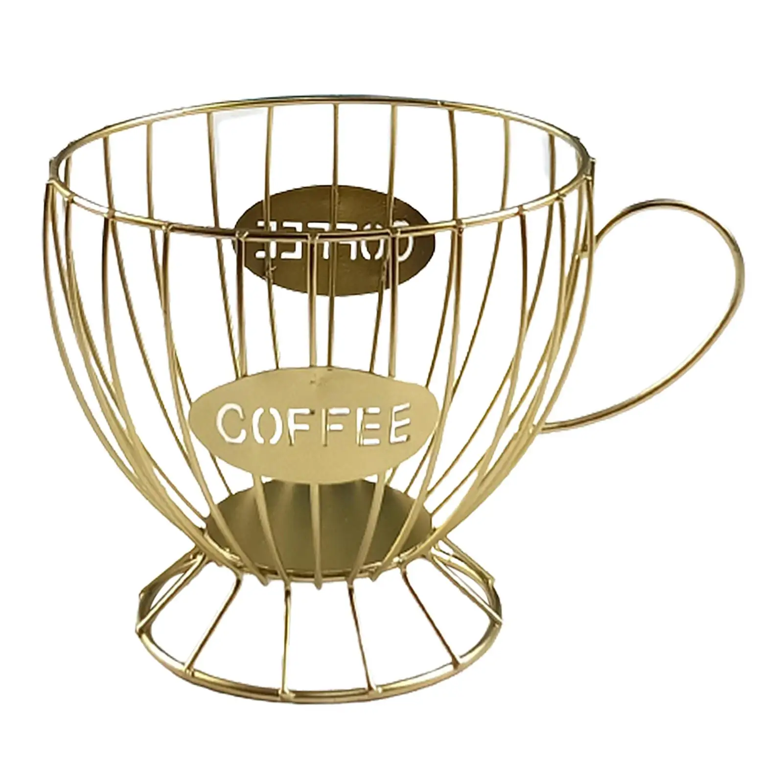 Mug Holders Counter Coffee Mug Holder Basket Iron Coffee Cup Shape Pod Organizer Coffee Supplies for Coffee Bar and Tea Station