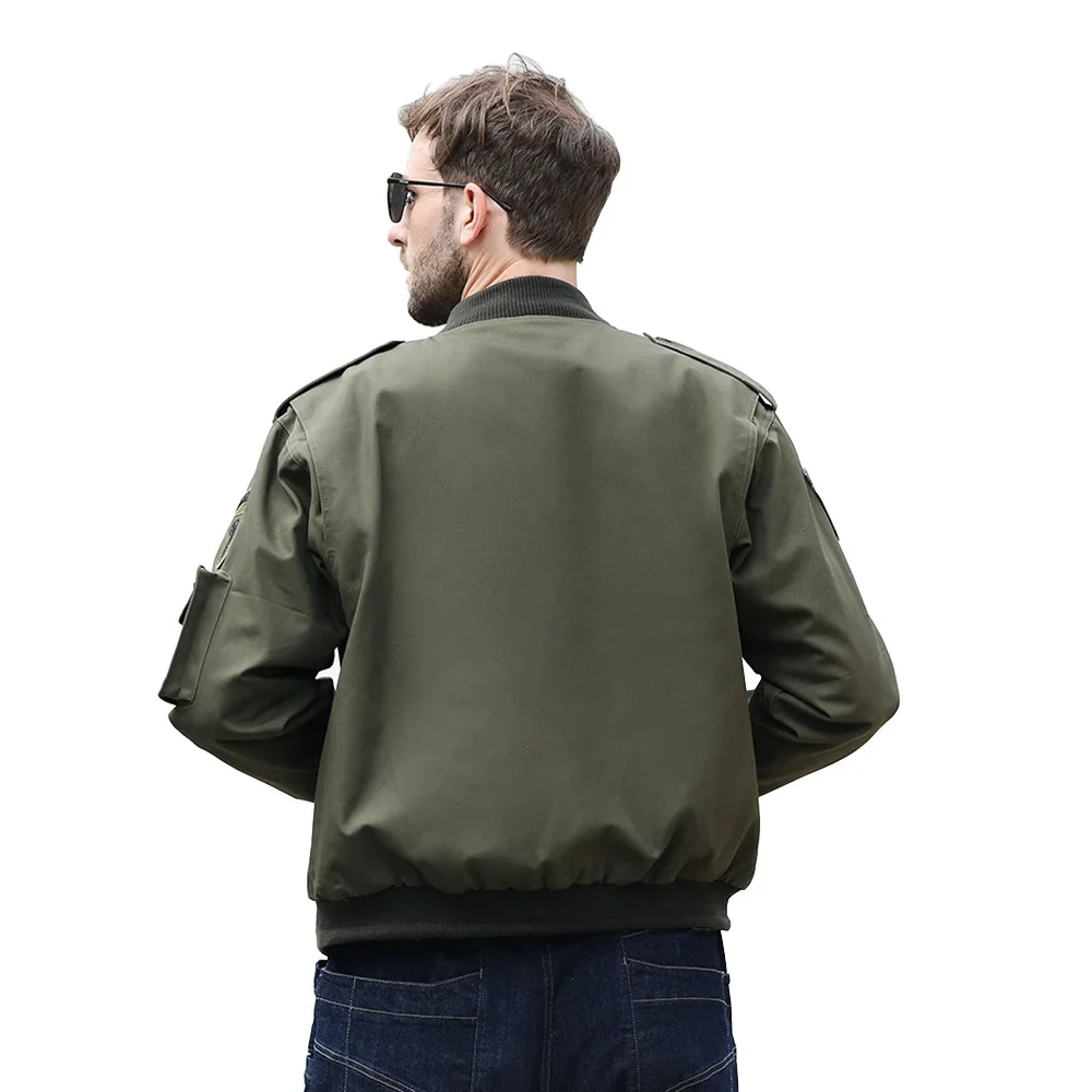 WW2 101 US Uniform Flying Jacket 101 Airborne Flight Suit Men\'s Jacket Pure Cotton Vintage Green Retro Men\'s Jacket