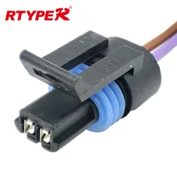 5/10/25Set For 2 Pin/Way Manifold Intake Air Temp Sensor Car Connector Plug With Pigtail For 12162193 12162195 0090-296