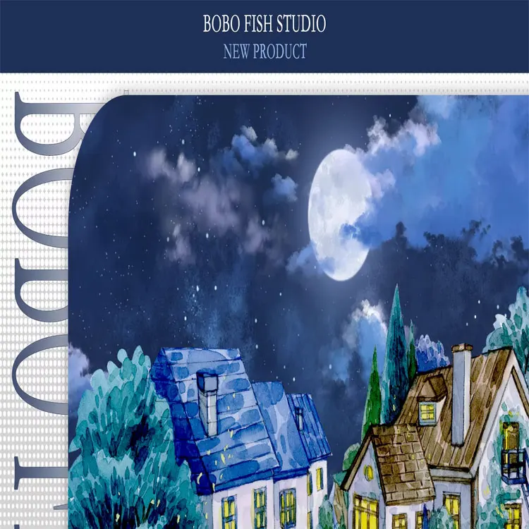 

1 Loop Washi Pet Tape Sample BoBo Fish Moon Night Galaxy Pt Collage Shiny Journal V1tape