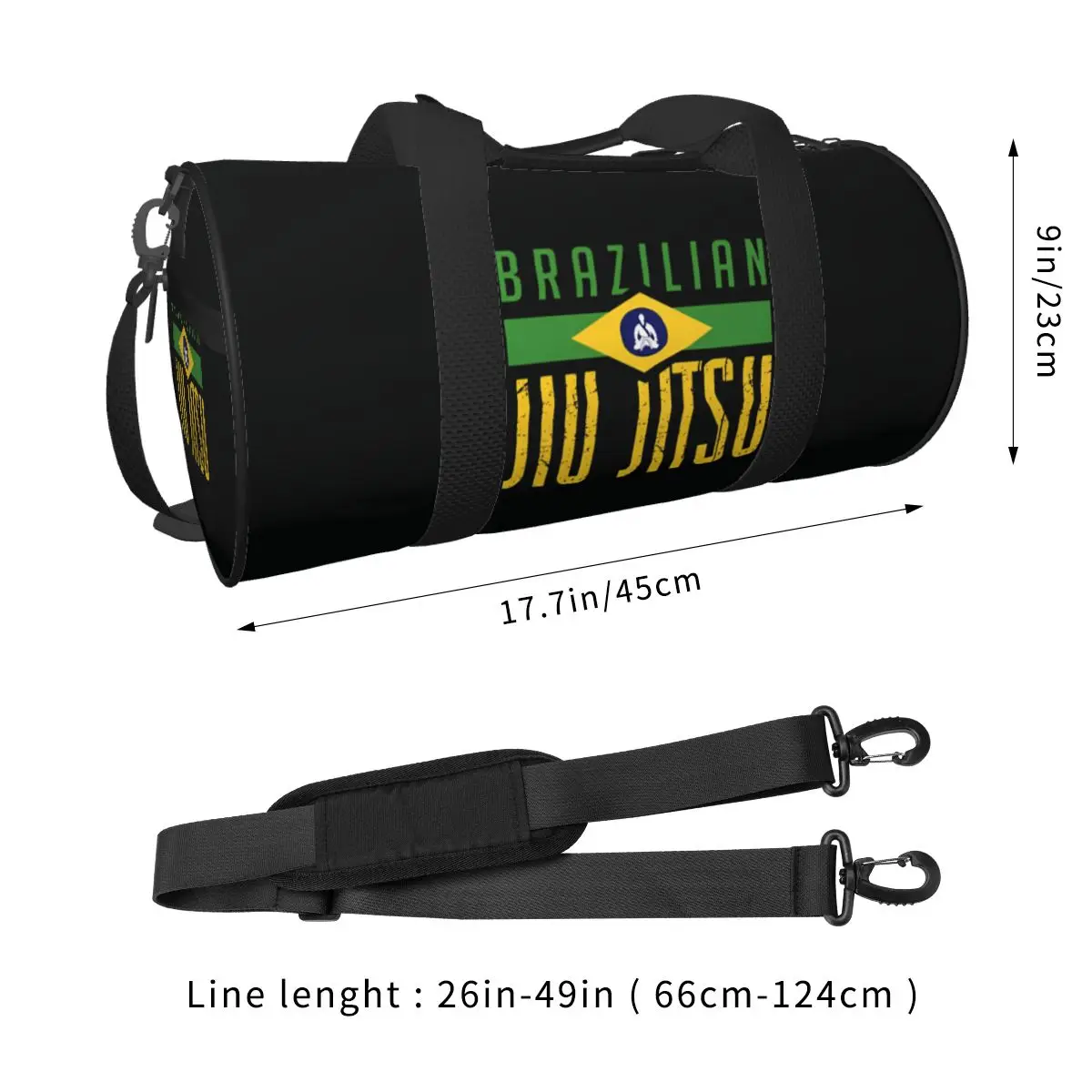 Brazilian Jiu Jitsu Funny Jujitsu BJJ Gym Bag Waterproof Sports Bags Large Training Custom Handbag Retro Fitness Bag For Couple