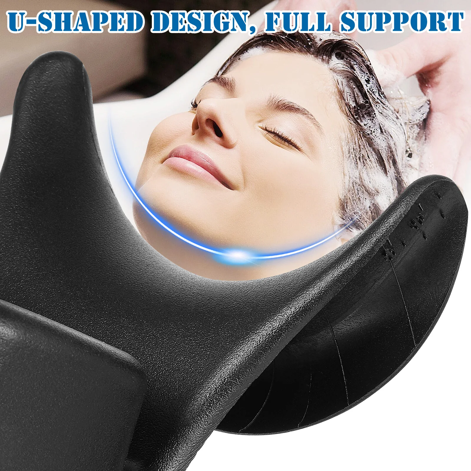 

Shampoo Chair Pillow Cushion Hair Salon Bowl Bath Neck Rest Durable PU Slip-Resistant Reusable Spa Tub Head Support Travel Size