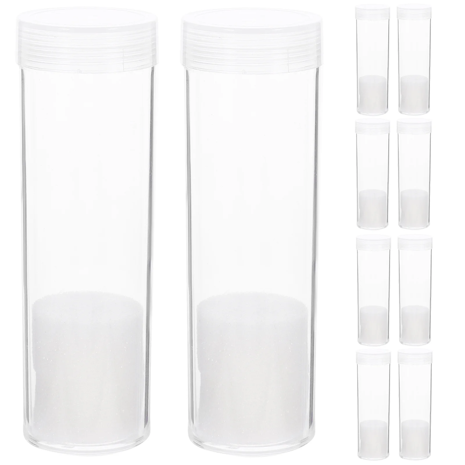 10Pcs Transparent Coin Organizer Strong Plastic Storage Tube for All Coins Dustproof Collector Container with Fine Craftsmanship