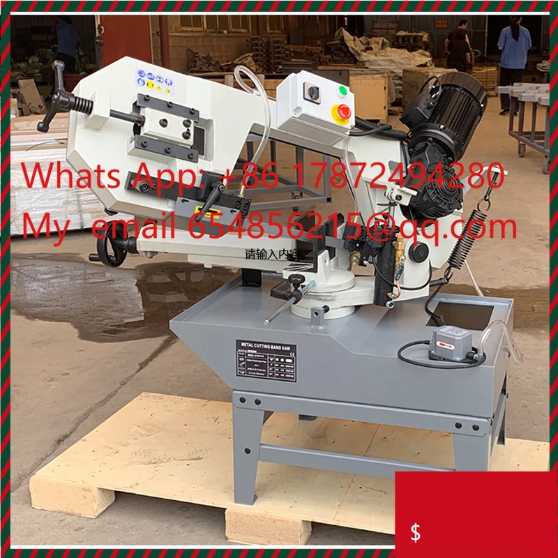 6 Inch Hydraulic Horizontal Metal Saw Automatic Cutting Machine Three-Phase High-Power Stainless Steel Metal Sawing Machine