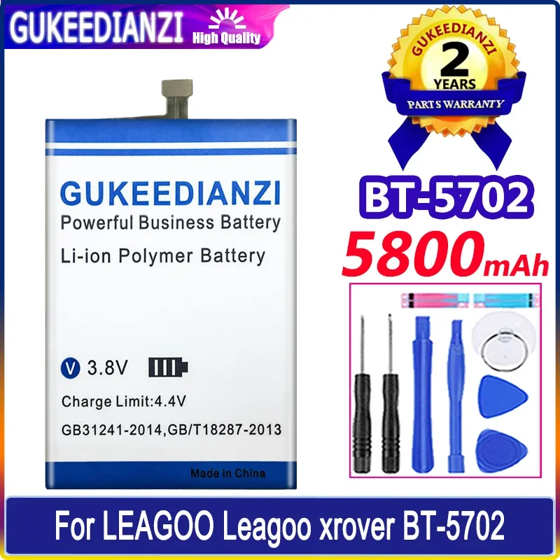 

GUKEEDIANZI Battery BT5702 5800mah For Leagoo xrover BT-5702 Batteria