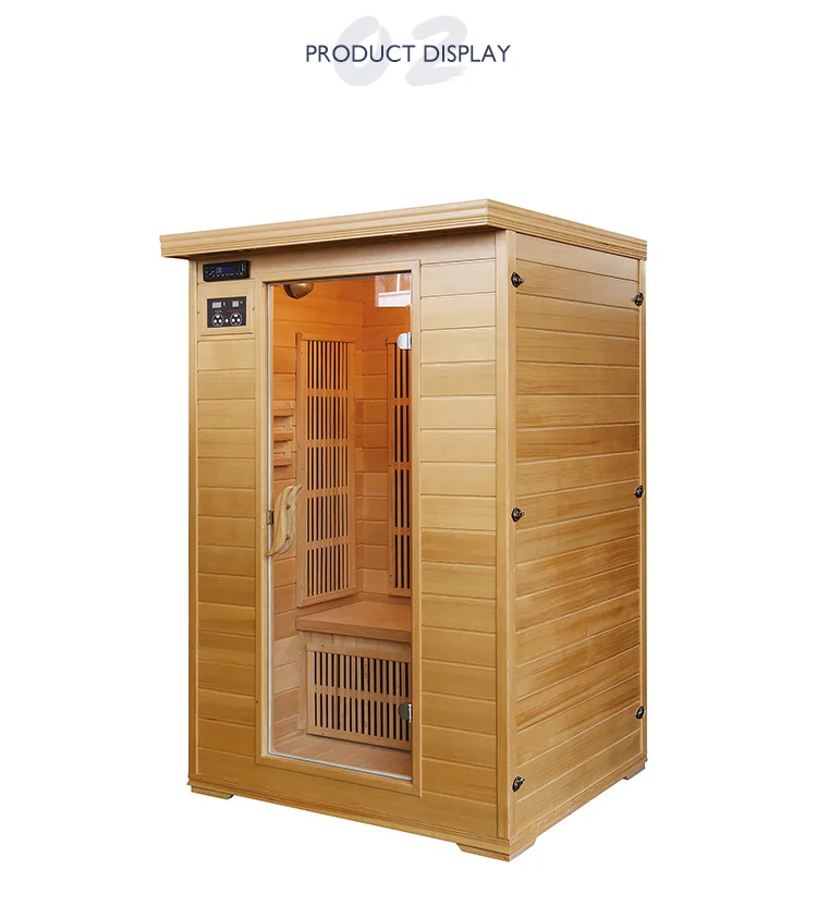 Customization.Modern 2-Person Portable Hemlock Red Cedar Far Infrared Sauna Room Indoor Low EMF Heating for Home Spa Relaxation
