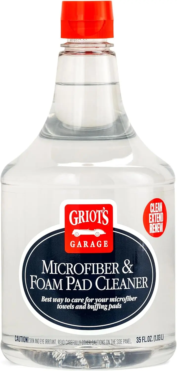 

Microfiber and Foam Pad Cleaner, Removes Polish Wax Sealant Residue, Restores Car Cloths Effectiveness, 35 oz
