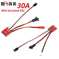 RCXAZ Miniature ESC 30A Mini Brush ESC 2S 4~8v for DIY Mini 1/16 1/18 1/24 RC Car Boat Fuel Tank with Brake