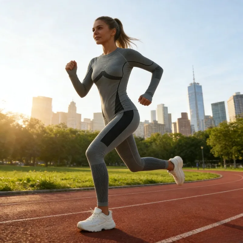 

Quick-Dry Seamless Ski Suit Thermal Base Layer for Winter Fitness Moisture-Wicking Warm Sportswear