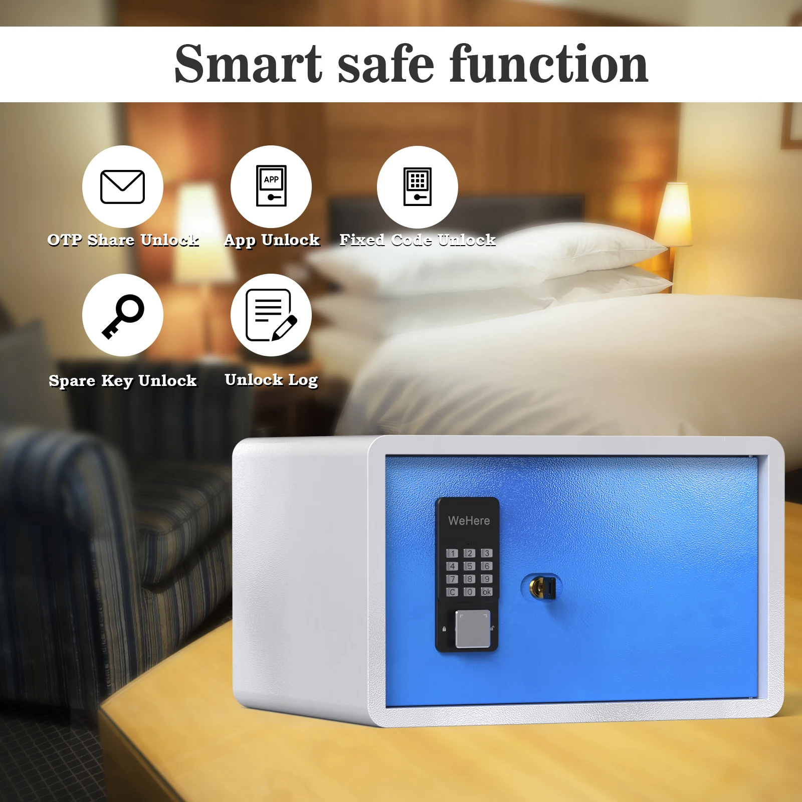 WeHere SFB1003 Metal Fireproof  Hotel Home Money Cash Security Safe Box Electronic Digital Caja Fuerte Safe Deposit Safe Boxes