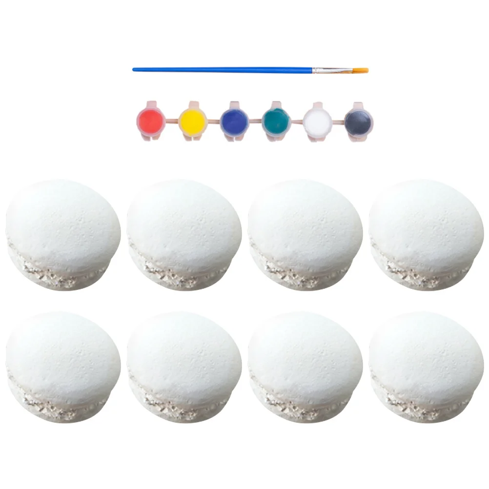 1 Zestaw Kreatywnych Makaroników do Malowania dla Dzieci, Zestaw Gipsowy DIY, Kolorowe Rękodzieło Idealne do Sztuki i Zabawy dla Dzieci