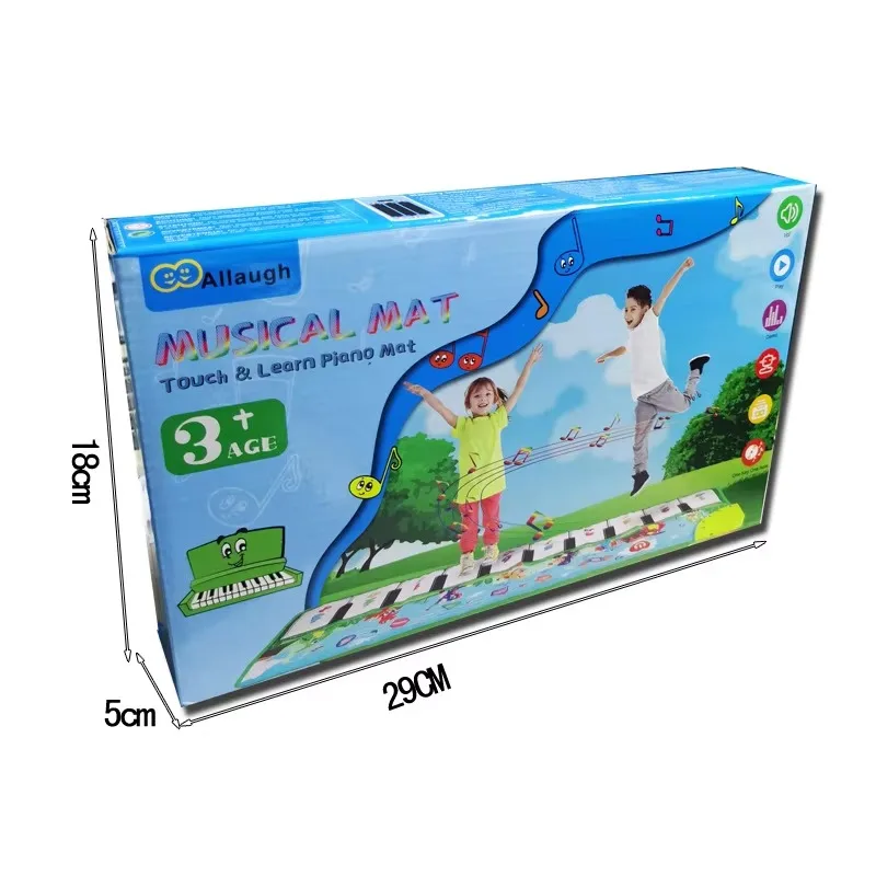 Early Education Musical Toys Child Floor Piano Keyboard Mat Carpet Touch Playmat With Animal Blanket For Learning