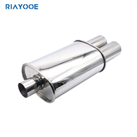 Double Outlet Car Exhaust Auto Tuning Accessories Exhaust Systems Sports Leaks For Car High Flow Auto Exhaust Tips 2.5 Inch