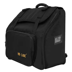HK·LDAE Accordion Gig Bag 41 Key 120 Bass Black Accordion with Cotton Bag Waterproof Oxford Cloth Backpack Case Keyboard Parts