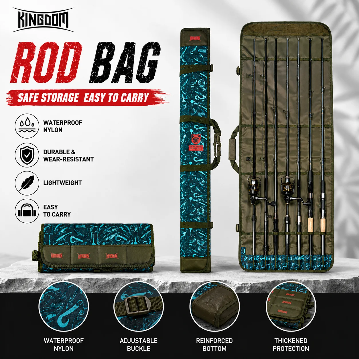 KINGDOM Angelruten-Tasche Wass – Fishing Rod Case Bewertung und Preis