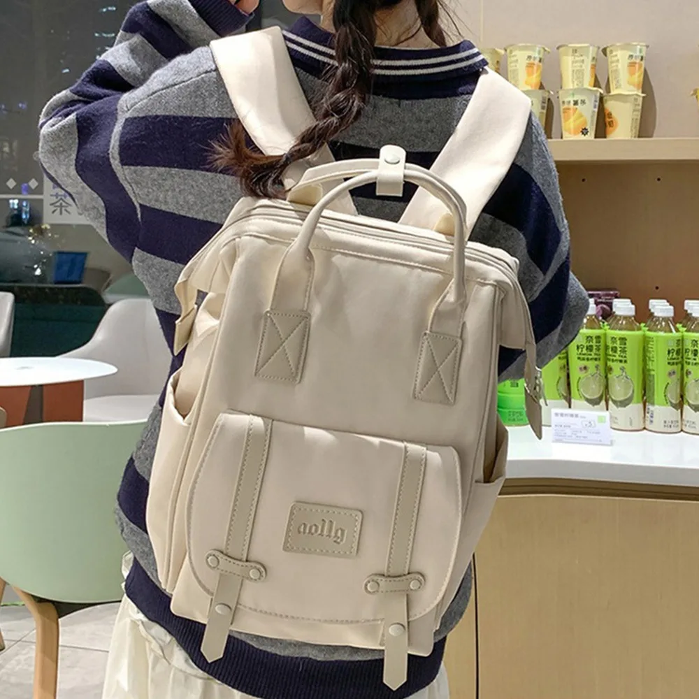 حقيبة ظهر للأم من النايلون بسعة كبيرة ومضادة لرذاذ الماء وحقيبة حفاضات الأطفال مقاومة للاهتراء وحقيبة كتف للأم متعددة الوظائف #2