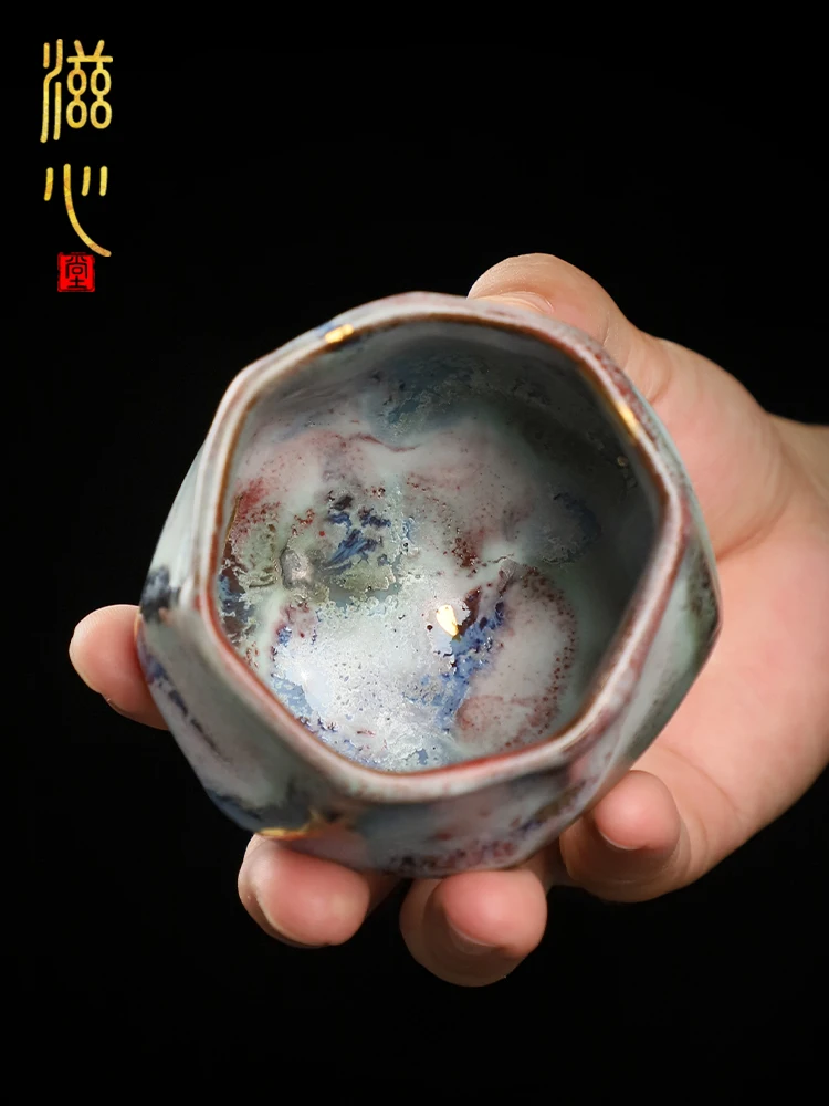 High-End Huang Ronghua Ceramic Zhi Wild Burning Cup Retro Single Firewood Stoneware Tea Surprised Silence