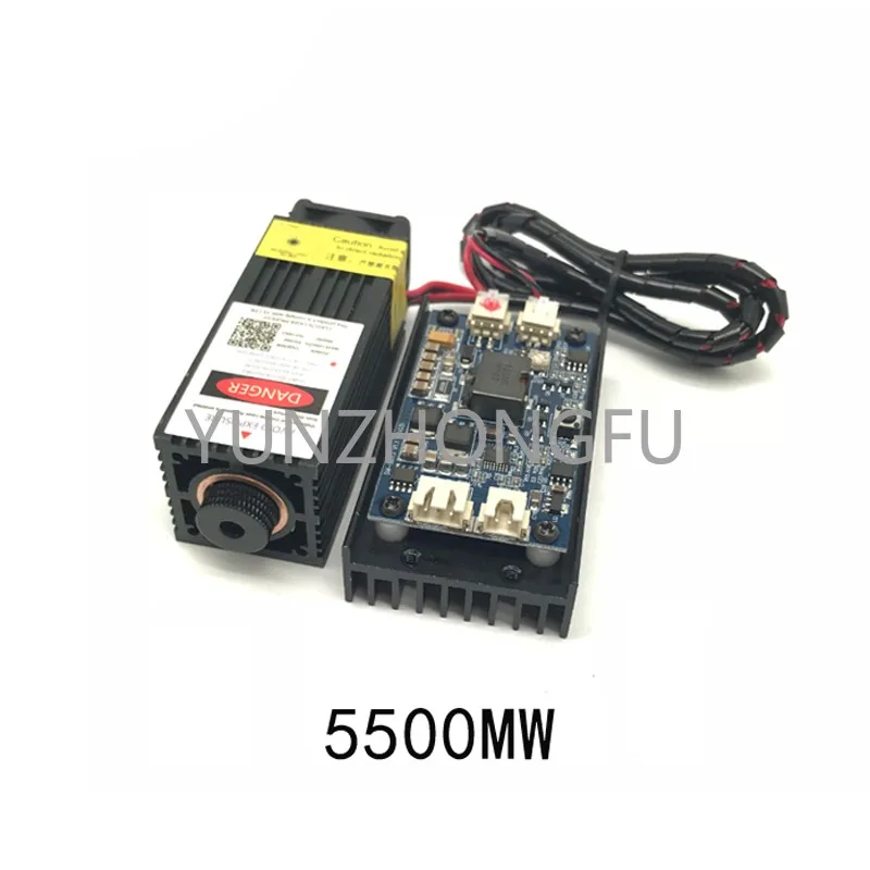 Niebieska akcesoria do maszyn do grawerowania 445nm z modułem laserowym TTL 12v 5500mw 5.5w wysokiej mocy