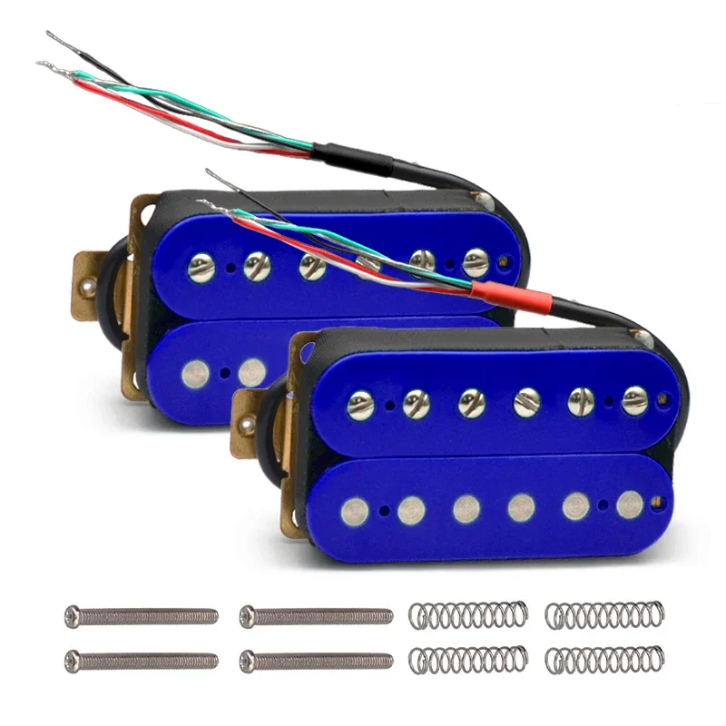 

Humbucker Electric Guitar Pickup Coil Spliting Pickup Humbucker Dual Coill Pickup 4 Conduct Cable N-7.5K/B-15K Output Deep Blue