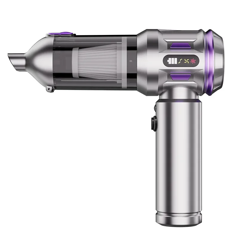 Mini Cordless Vacuum Cleaner Powerful 17000Pa High Suction 11.1V Brushless Motor USB C Rechargeable 6000mAh Car Vacuum Cleaner