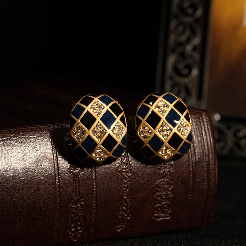 2024 New Geometric  Korean Earring S925 Silver Stud Earrings 18K Plated Gold Fashion Daily Accessory Party Jewelry Birthday Gift