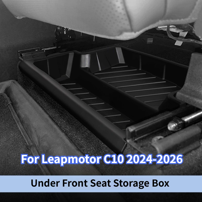 Caja de Almacenamiento Debajo del Asiento Delantero para Leapmotor C10 2024-2026, Caja Organizadora de TPE para el Reposabrazos Central, Accesorios