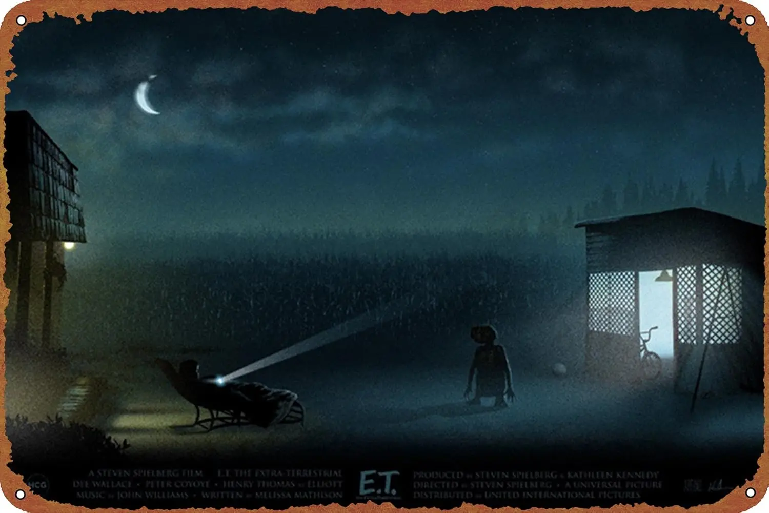 E.T. the Extra-Terrestrial Poster Retro Vintage Funny Metal tin Sign Outdoor Kitchen Decor Bar Pub Club Cafe Home Indoor Ho sign