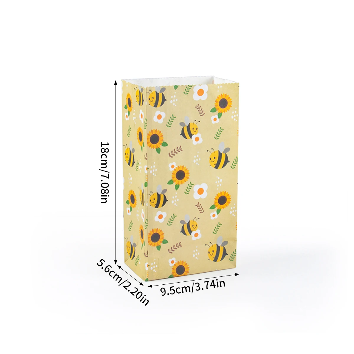 10/20pcs Little Bee Paper Gift Bags Honey Bee Pattern Candy Cookie Packaging Box Kid Bee Birthday Party Baby Shower Party Favors