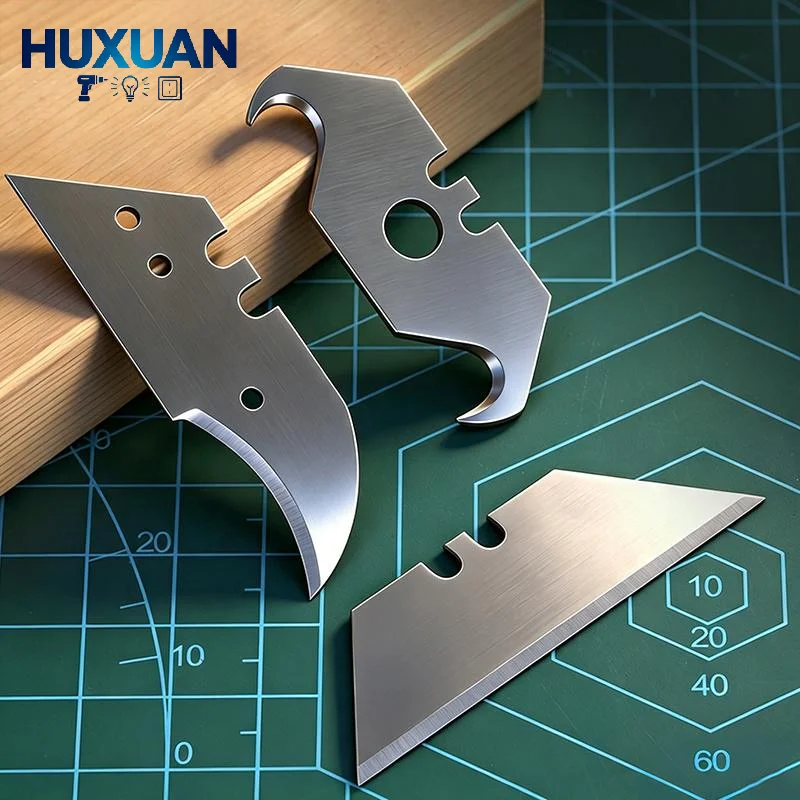 10Pcs Steel Utility Knife Replacement Blades Multi Use Sharp Durable for Home Office Outdoor Camping Cutting