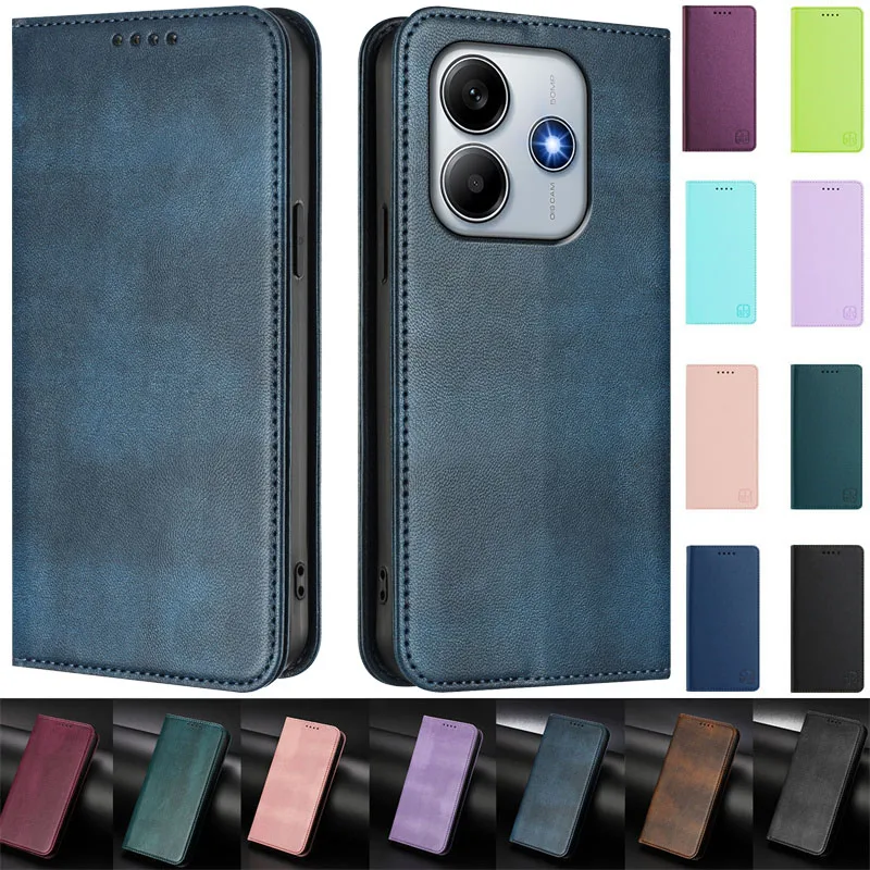 

High-quality Etui Note14 4G Magnetic Case For Redmi Note 14 4G Leather Wallet Flip Case For Xiaomi Redmi Note 14 4G Phone Cover
