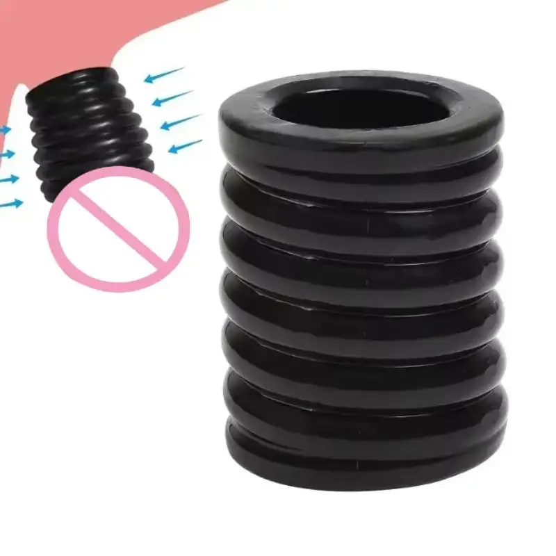 【SA】Male Penis Lock Cock Ring Lasting Erection Extender Delay Ejaculation Reusable Enlargement Ball Stretcher Sex Toy For Man view 2