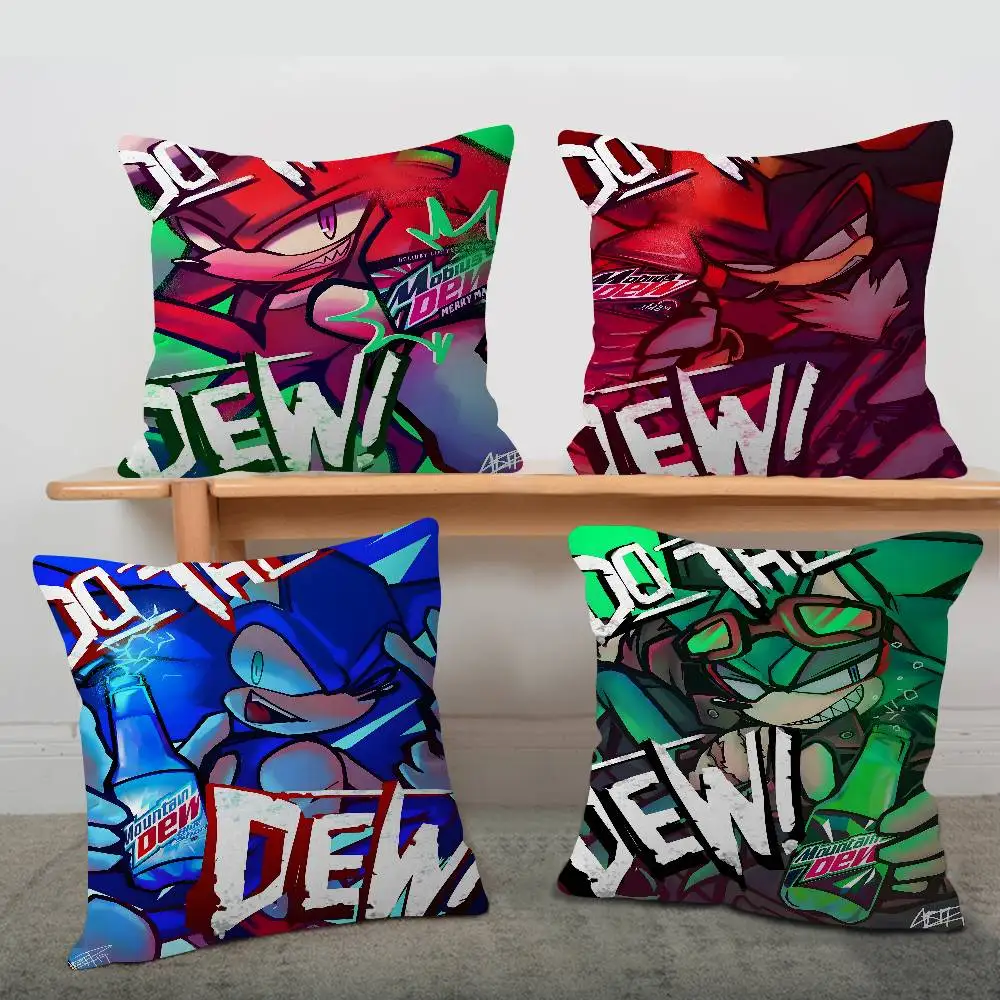 Game Cartoon S-Sonic Personalized picture text home decorative pillows Household Gifts 45x45cm
