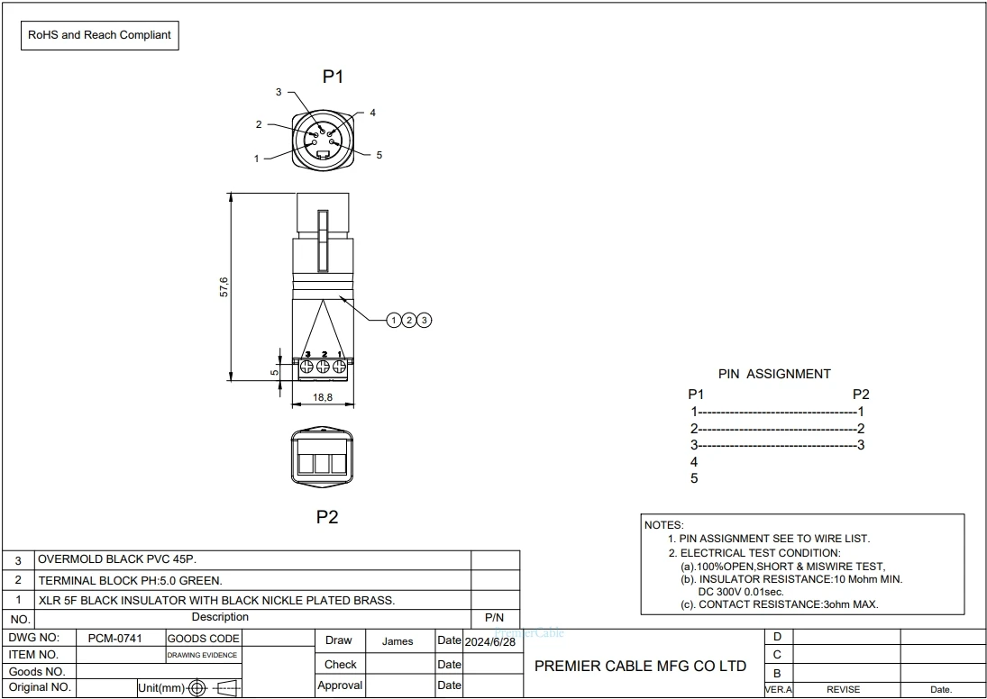 DMX512 XLR 5-Pin Buchse auf Schraubklemmenadapter XLR symmetrischer Audioanschluss für Bühnenlicht, Mikrofon, Lautsprecher – Detail 1